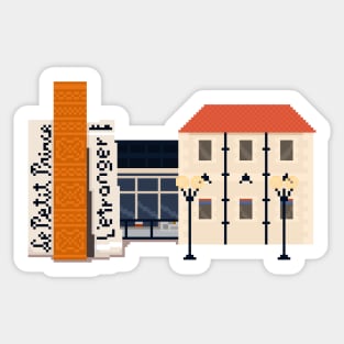 The Mejanes library pixel art Sticker